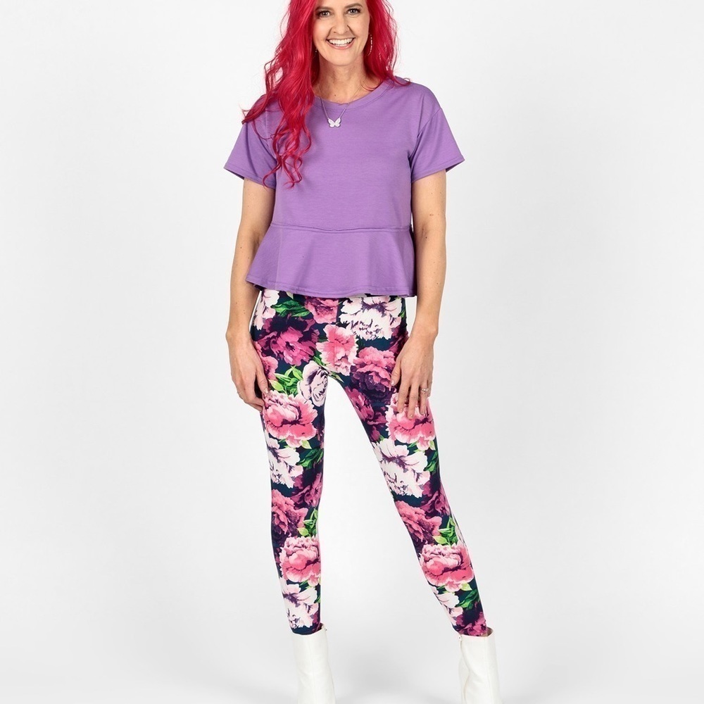 Lularoe/ One Size  Print Leggings​​​​​​​​​​​ - Picture 7 of 9